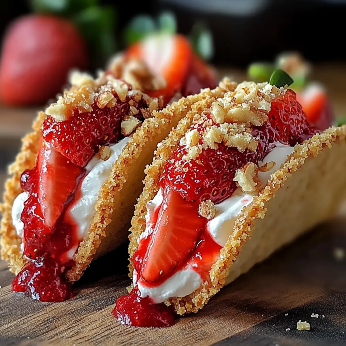 Strawberry Crunch Cheesecake Tacos