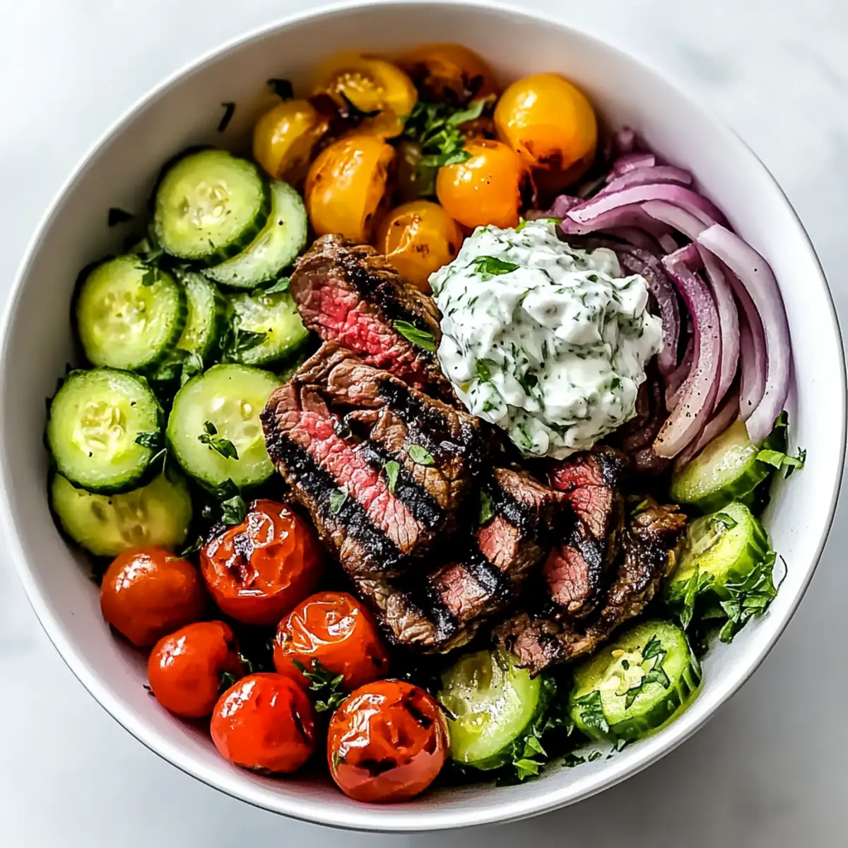 Mediterranean Steak Bowl Recipe