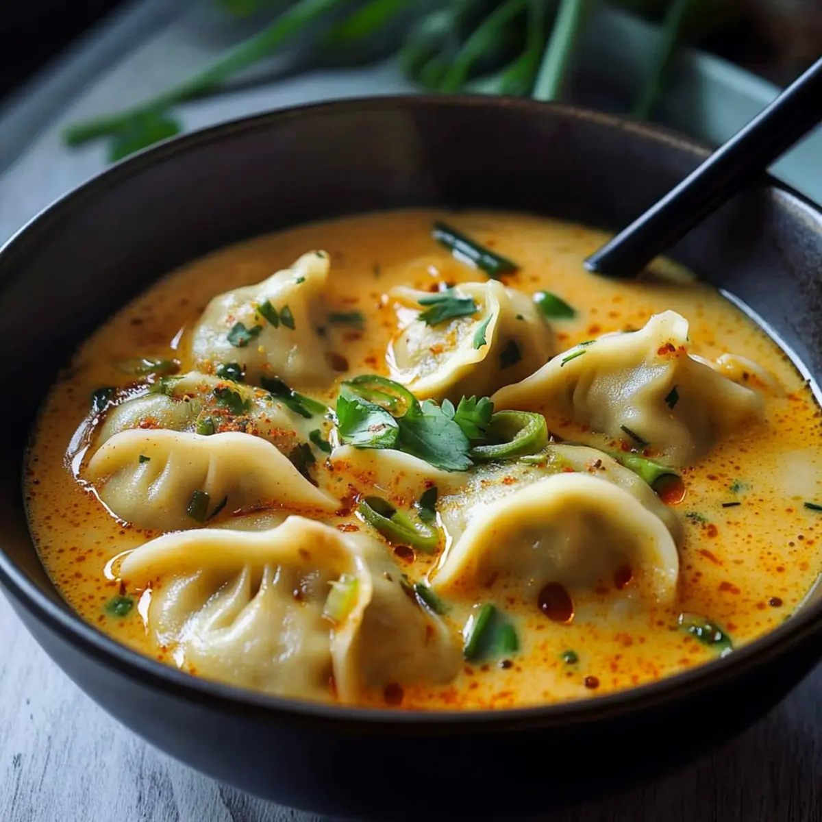 Coconut Curry Soup with Dumplings