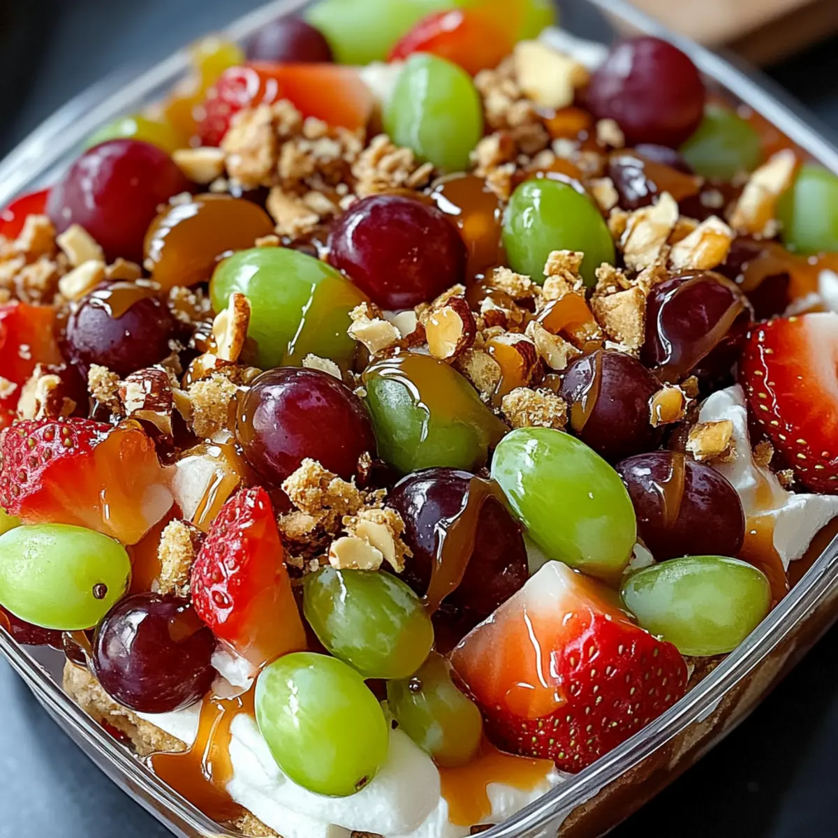 Caramel Crunch Cheesecake Fruit Salad