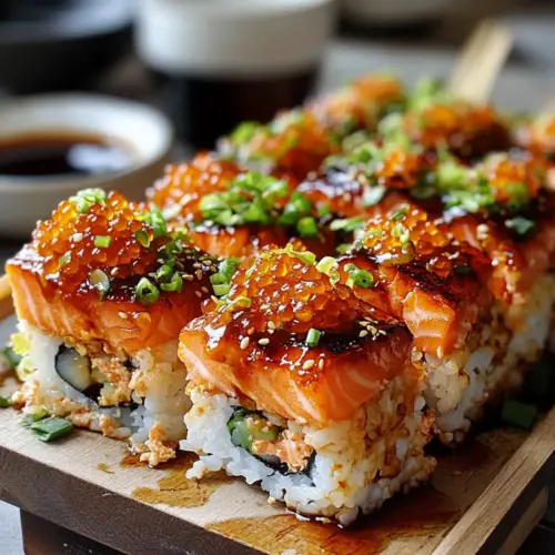 Spicy Salmon Sushi Bake