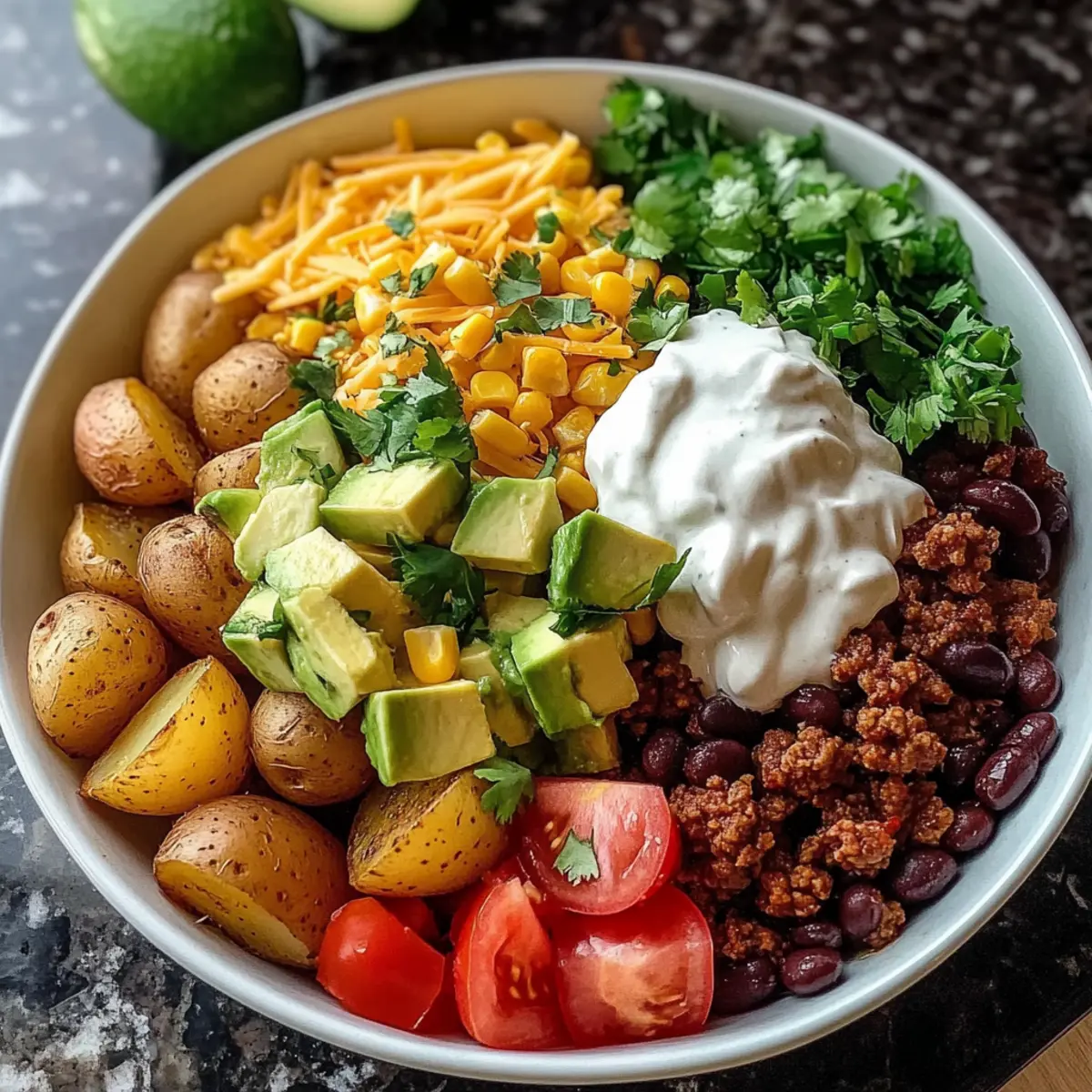 Loaded Potato Taco Bowl