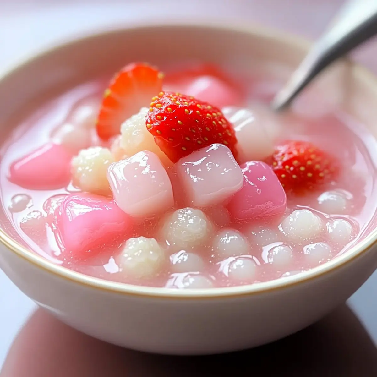 Strawberry Coconut Tapioca Dessert