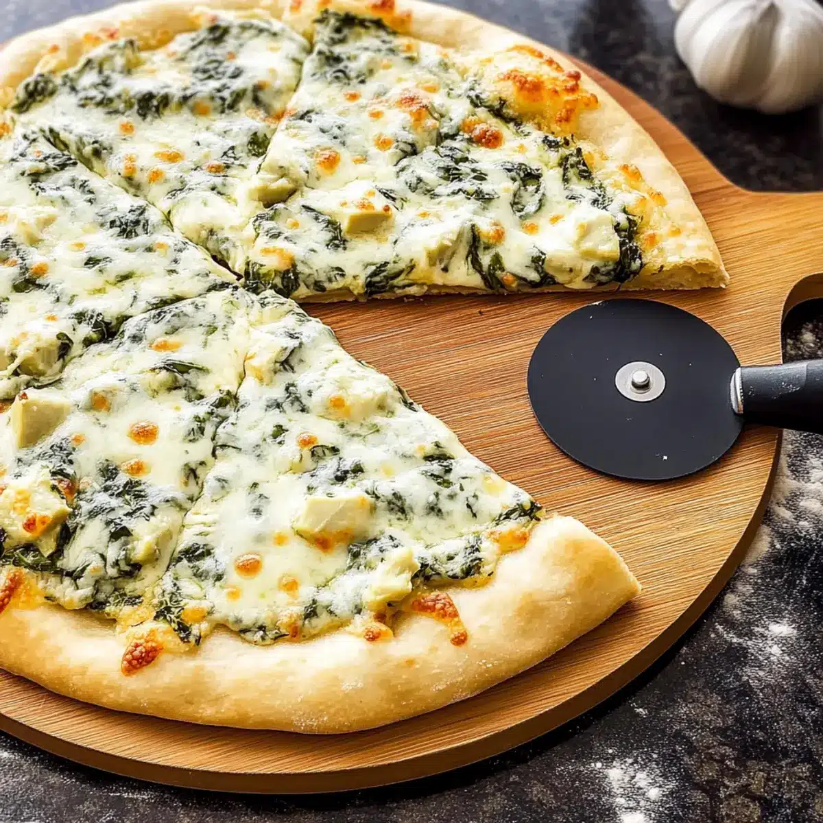 Spinach and Artichoke Dip Pizza