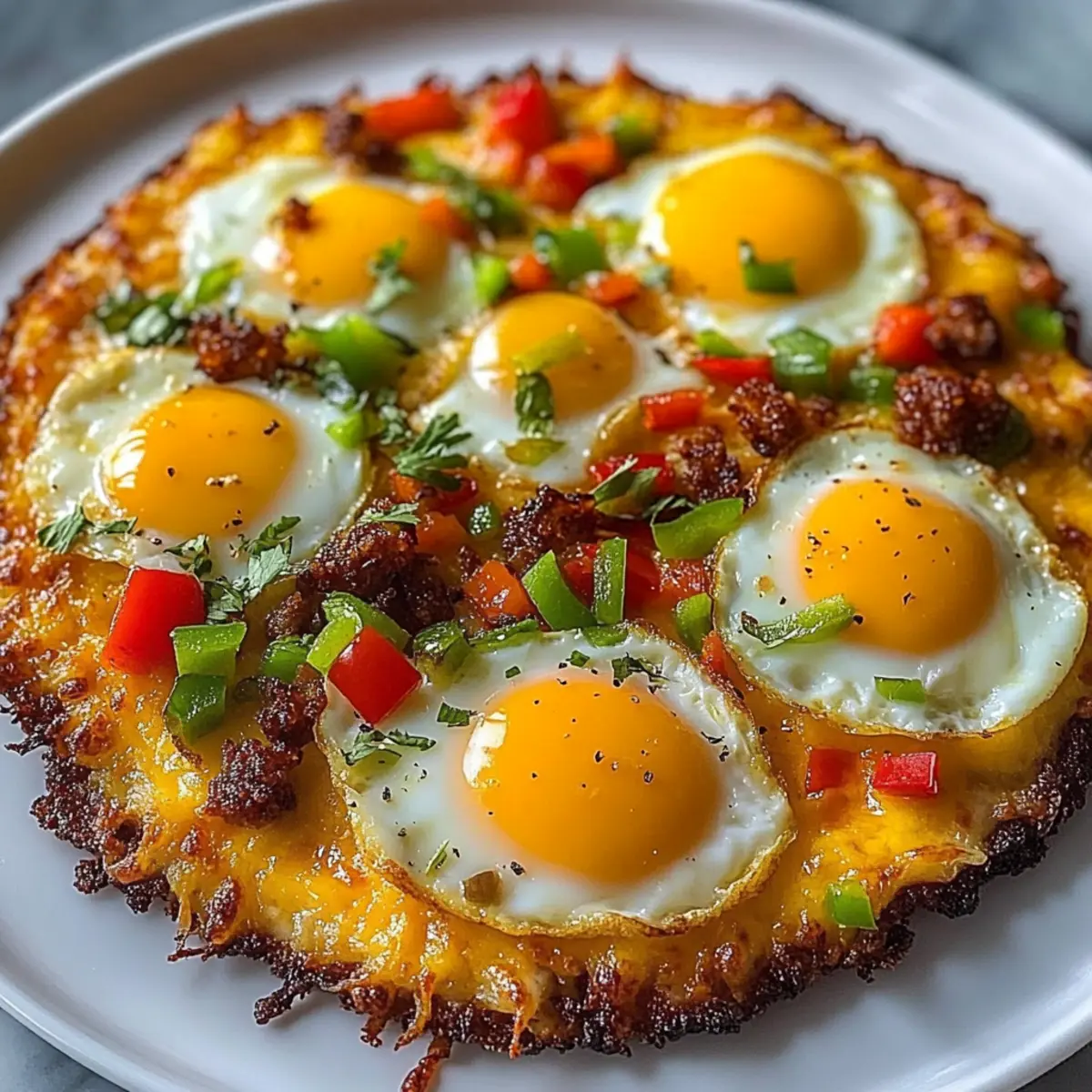 Breakfast Pizza Hash Brown Crust