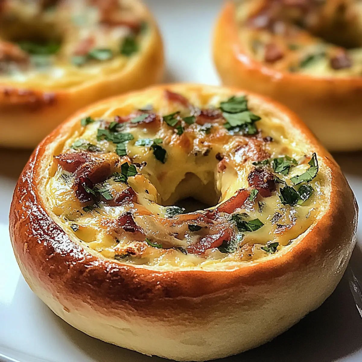 Quiche Stuffed Bagels
