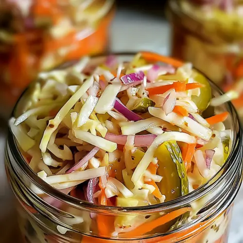Amazing Sweet & Spicy Pickle Slaw