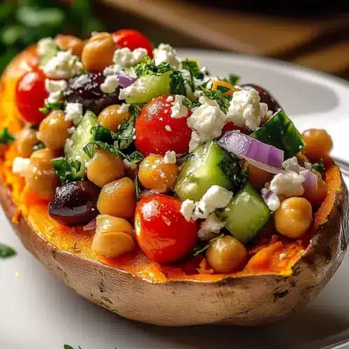 Mediterranean Stuffed Sweet Potatoes