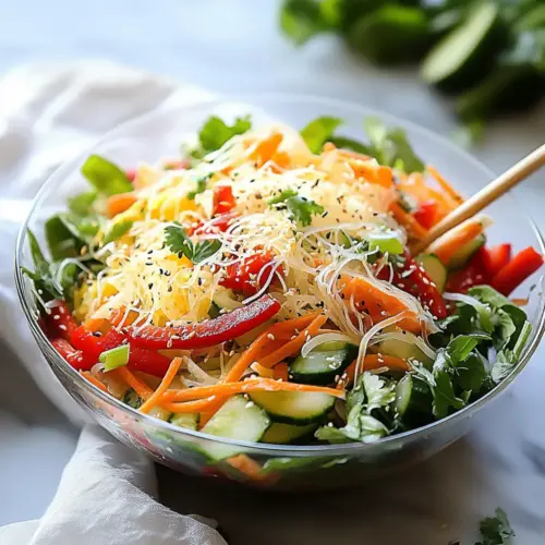 Spring Roll Salad with Spicy Ginger Dressing