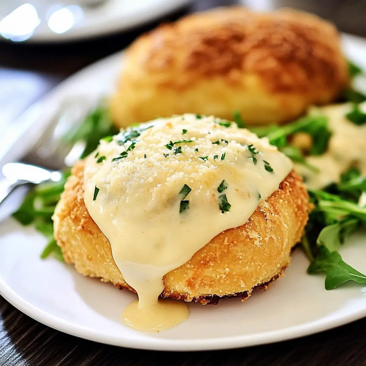 Chicken Pillows with Parmesan Sauce