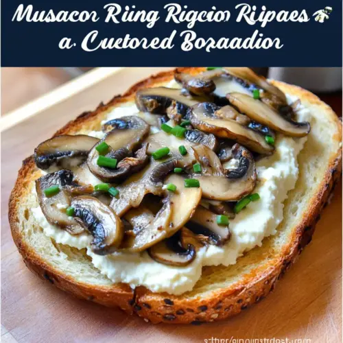 Mushroom Ricotta Open-Faced Sandwich