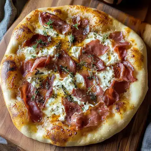 White Pizza with Beef Prosciutto