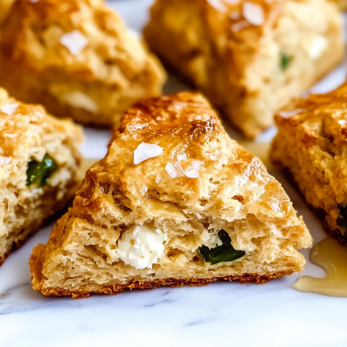 Shallot, Jalapeño, Goat Cheese & Honey Scones