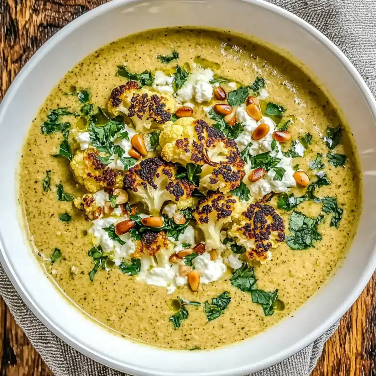 Mediterranean Cauliflower Soup
