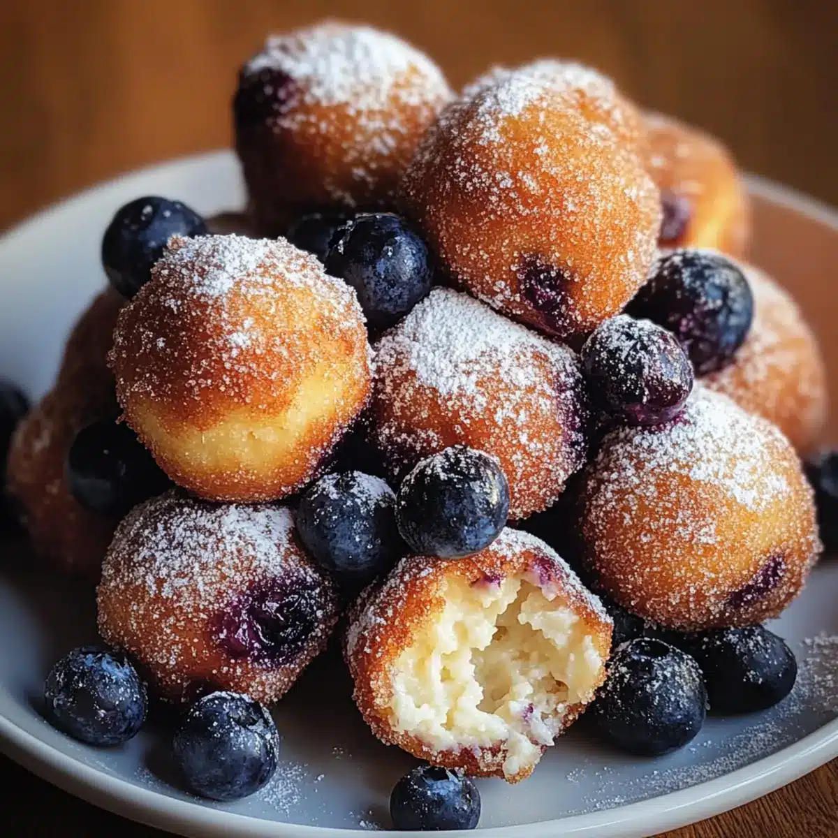 Air Fryer Blueberry Cottage Cheese Donut Holes