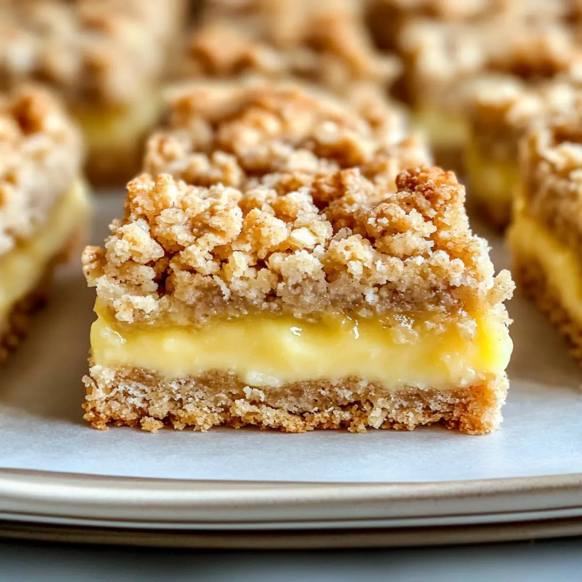 Lemon Oatmeal Crumble Bars
