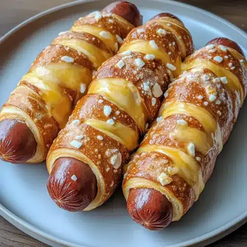Soft Baked Cheesy Pretzel Dogs