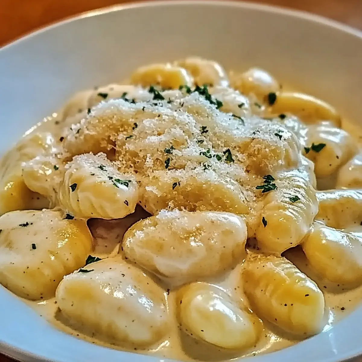Millionaire Gnocchi with Creamy Sauce