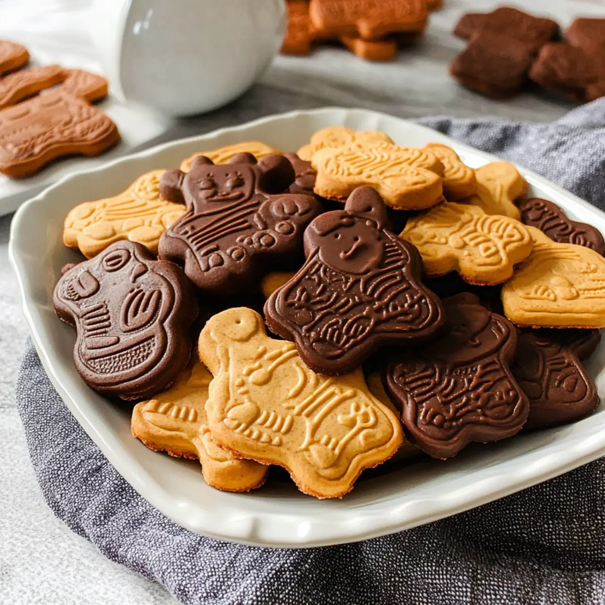 chocolate and cinnamon animal crackers