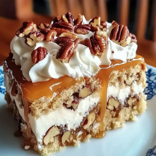 Butter Pecan Praline Poke Cake